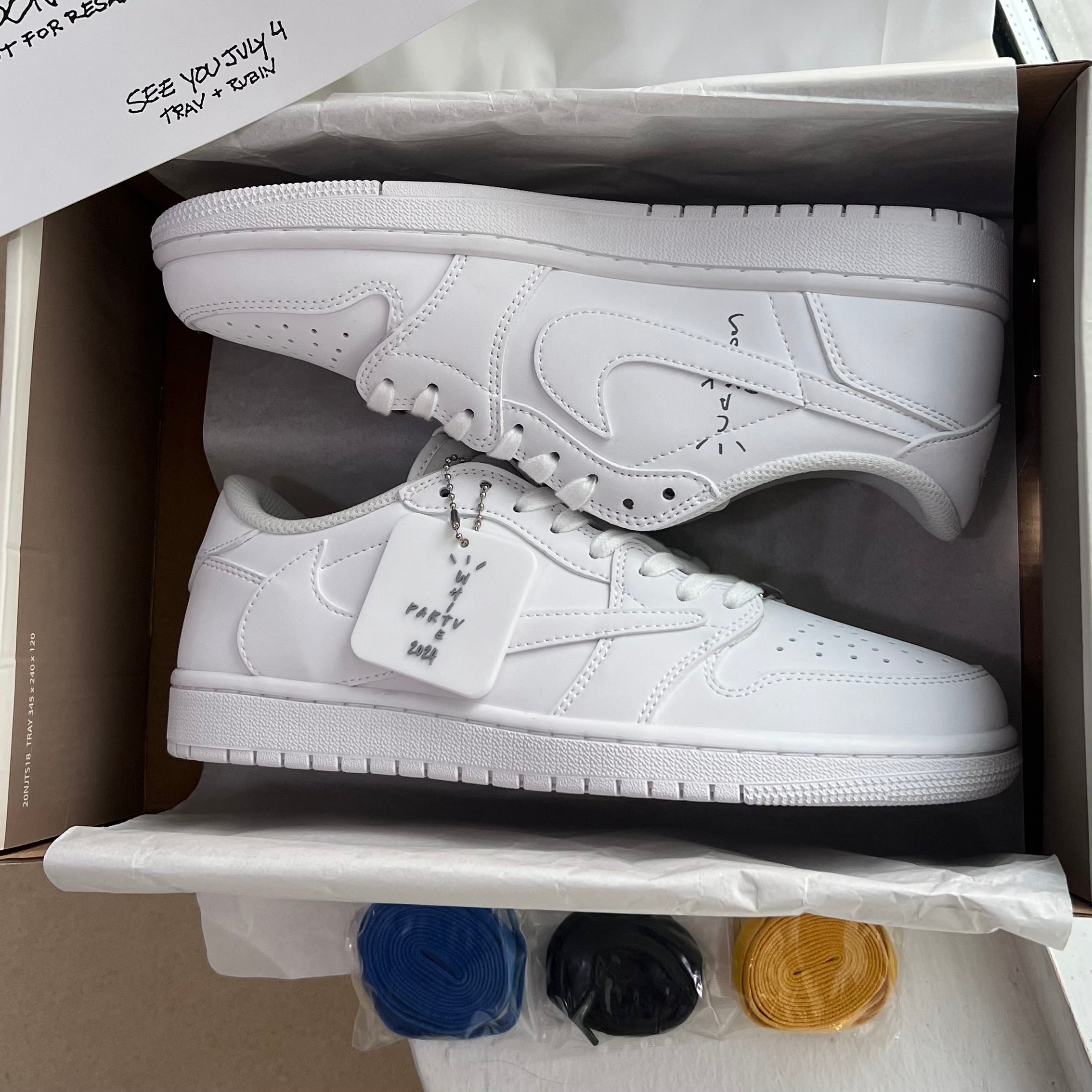 Travis Scott x Jordan 1 Low “White Party” (Master Quality)