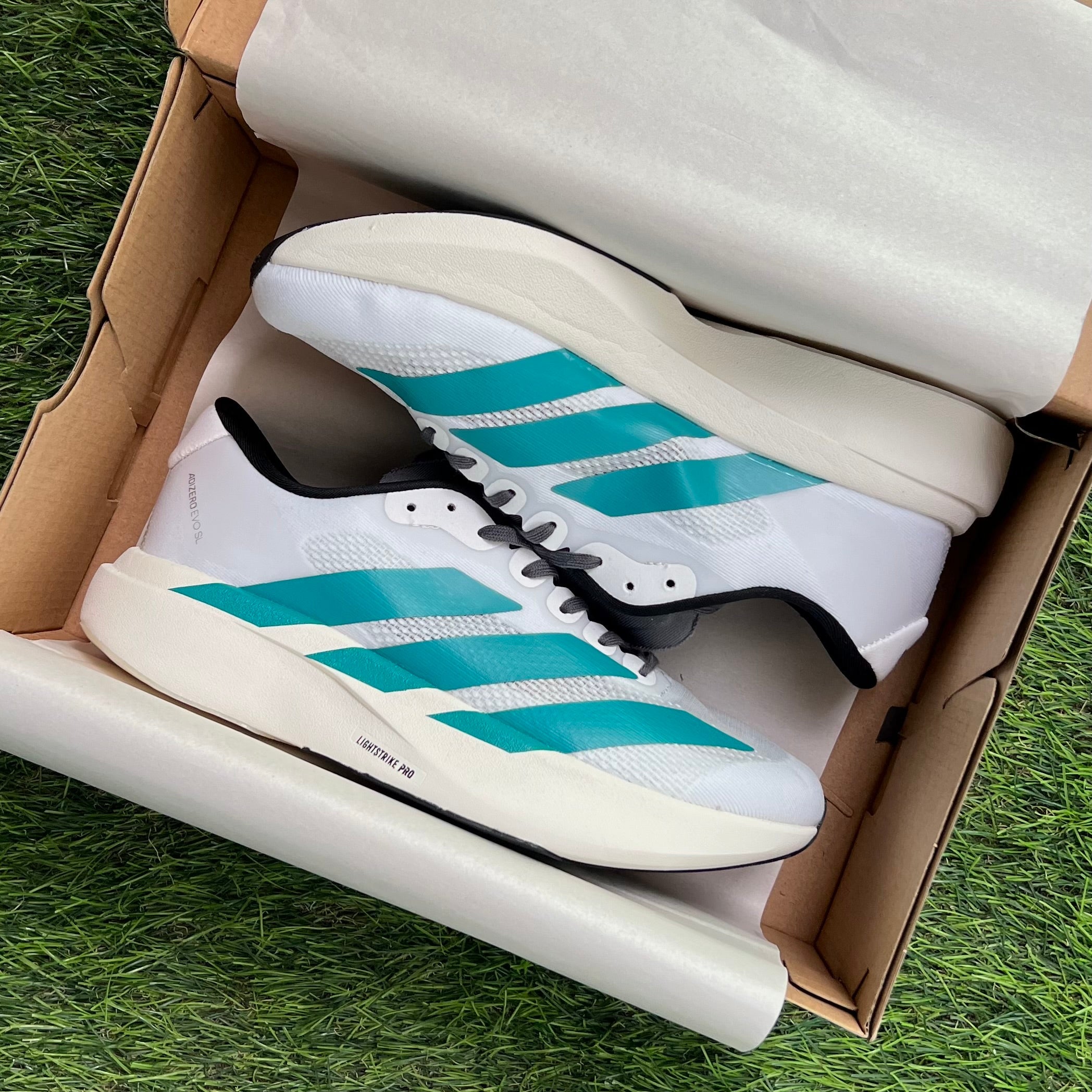 Adidas Adizero Evo SL “White Pure Teal” (Master Quality)