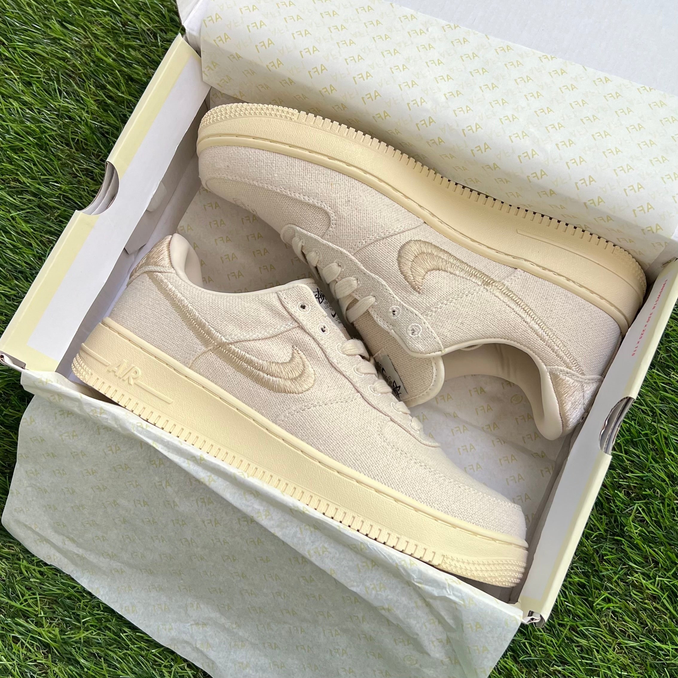 Nike x Stussy Air Force 1 Low “Fossil” (Master Quality)